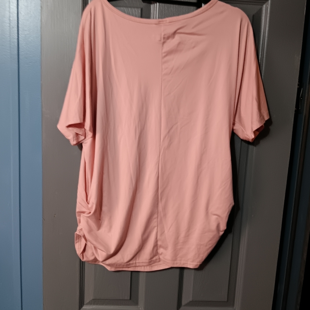 Women's Short Sleeve Boatneck Top in Blush Pink - Picture 5 of 6